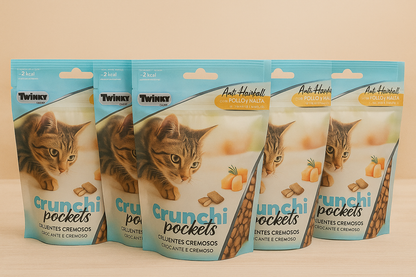 Crunchi Pockets Anti-Hairball – Pollo y Malta