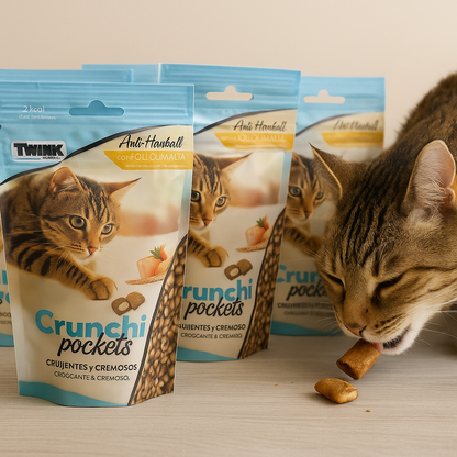 Crunchi Pockets Anti-Hairball – Pollo y Malta