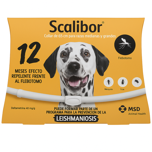 🐶 Collar Anti pulgas y Desparasitante Scalibor Premium para Perros