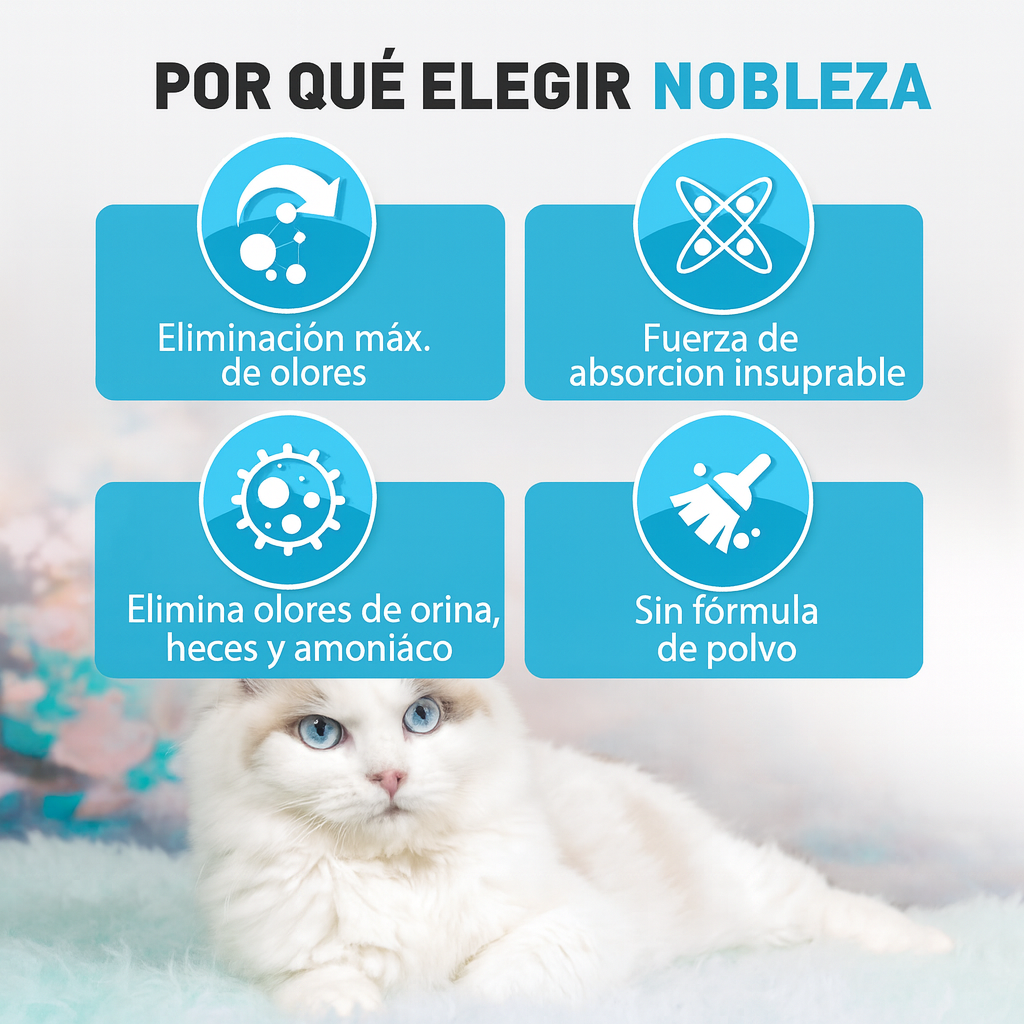 Arena para Gatos Nobleza Diamond Gel, 3.8L/1.5KG, Sílice Biodegradable, Agradable Aroma, Cristal Absorbente