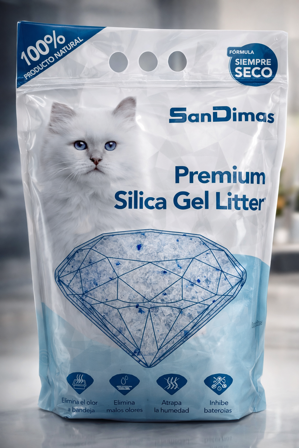 MisterCat-Premium bolsas Silica Gel Arena para Gatos 100% Natural