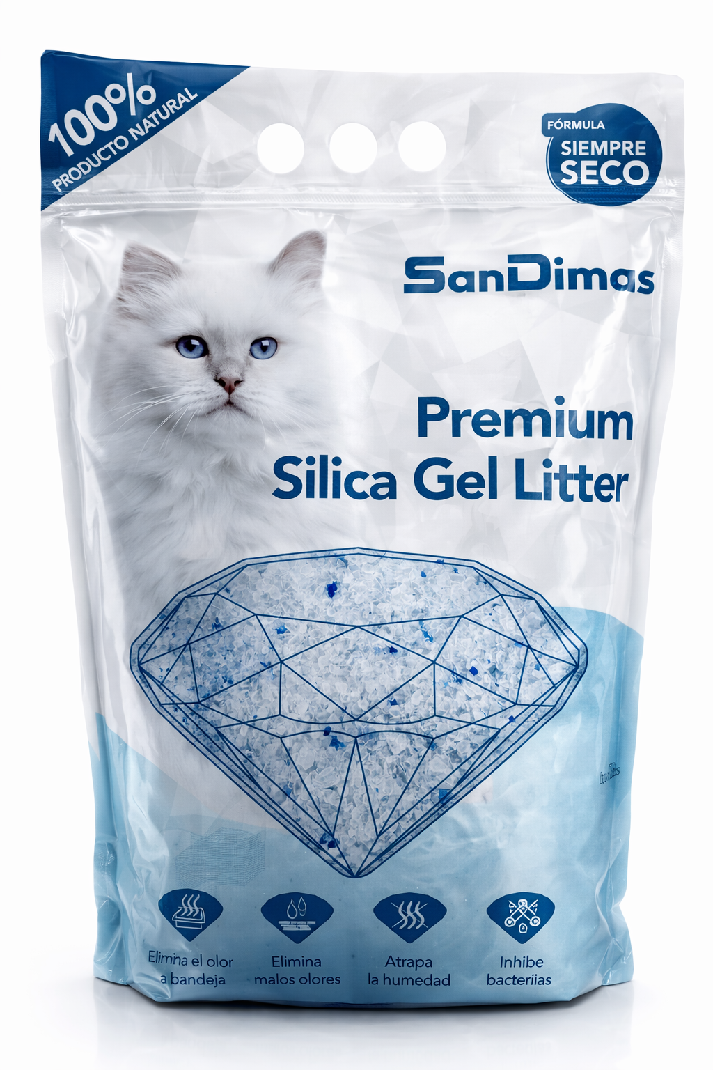 MisterCat-Premium bolsas Silica Gel Arena para Gatos 100% Natural