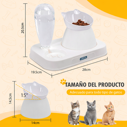 🐱🍽️ Comedero Elevado con Dispensador de Agua Nobleza 2 en 1