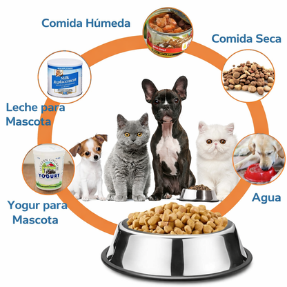 🥣 Nobleza – Juego de 2 Tazones de Acero Inoxidable para Mascotas