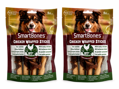 SmartBones Chicken Wrapped Sticks – Snack natural para perros (5 sticks)