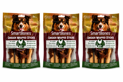 SmartBones Chicken Wrapped Sticks – Snack natural para perros (5 sticks)