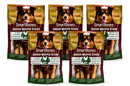 SmartBones Chicken Wrapped Sticks – Snack natural para perros (5 sticks)