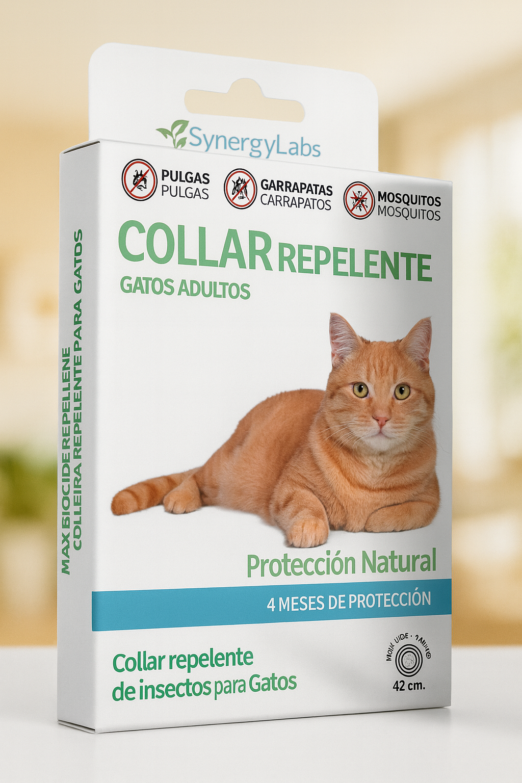 🟢 Collar Repelente para Gatos Adultos – Protección Natural Premium