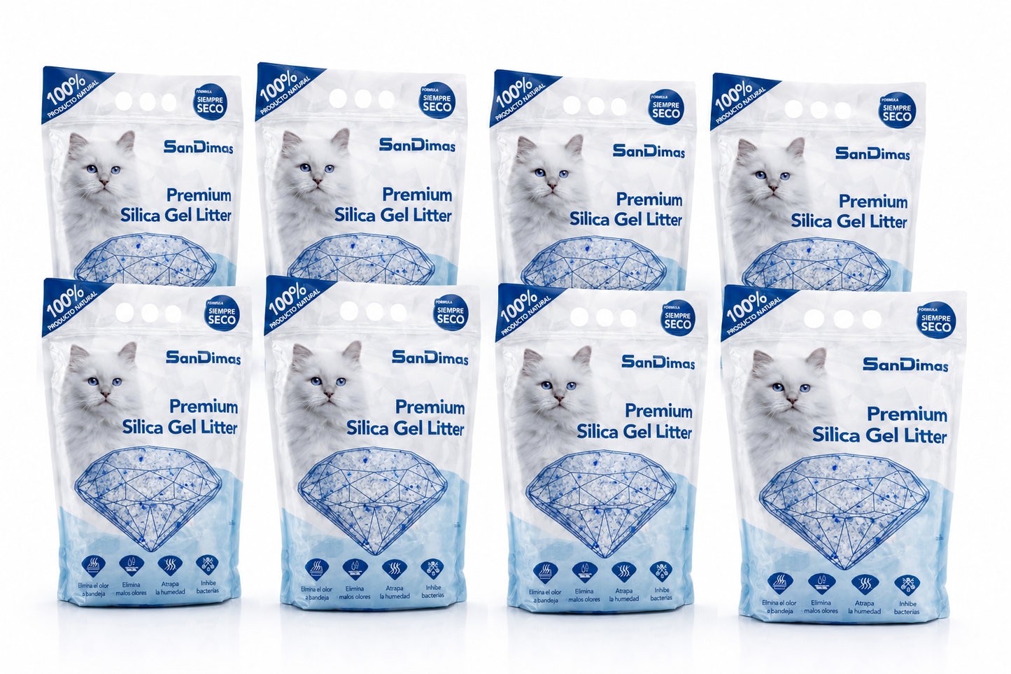 MisterCat-Premium bolsas Silica Gel Arena para Gatos 100% Natural