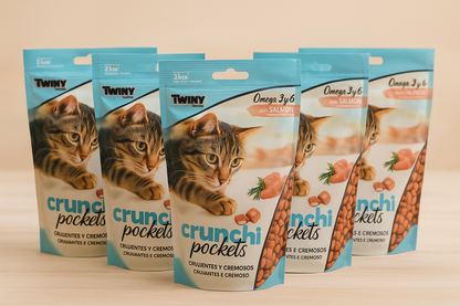 Twinky Crunchi Pockets de Salmón con Omega 3 y 6 😻