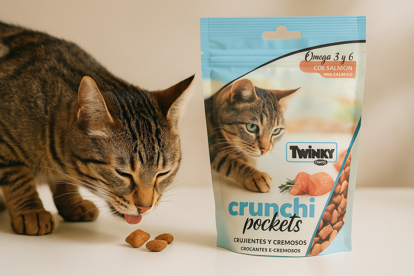 Twinky Crunchi Pockets de Salmón con Omega 3 y 6 😻