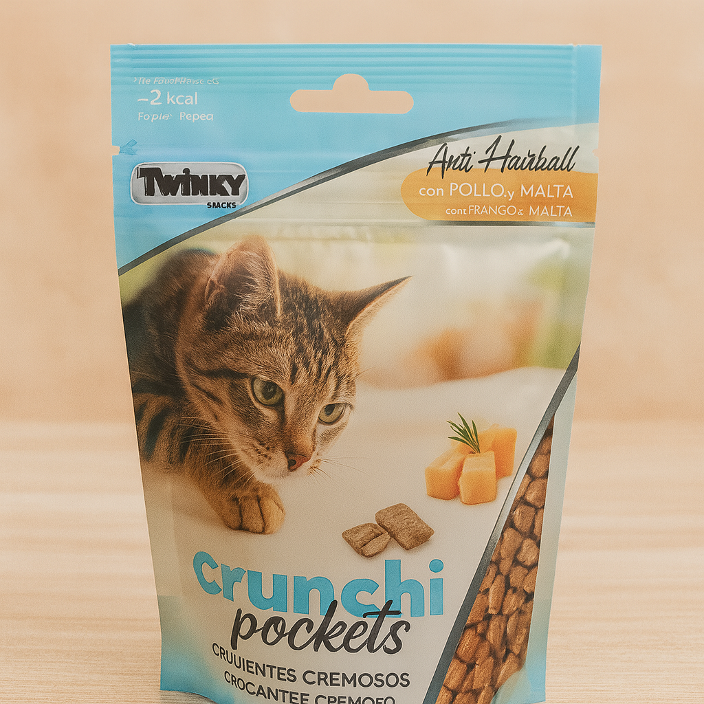 Crunchi Pockets Anti-Hairball – Pollo y Malta