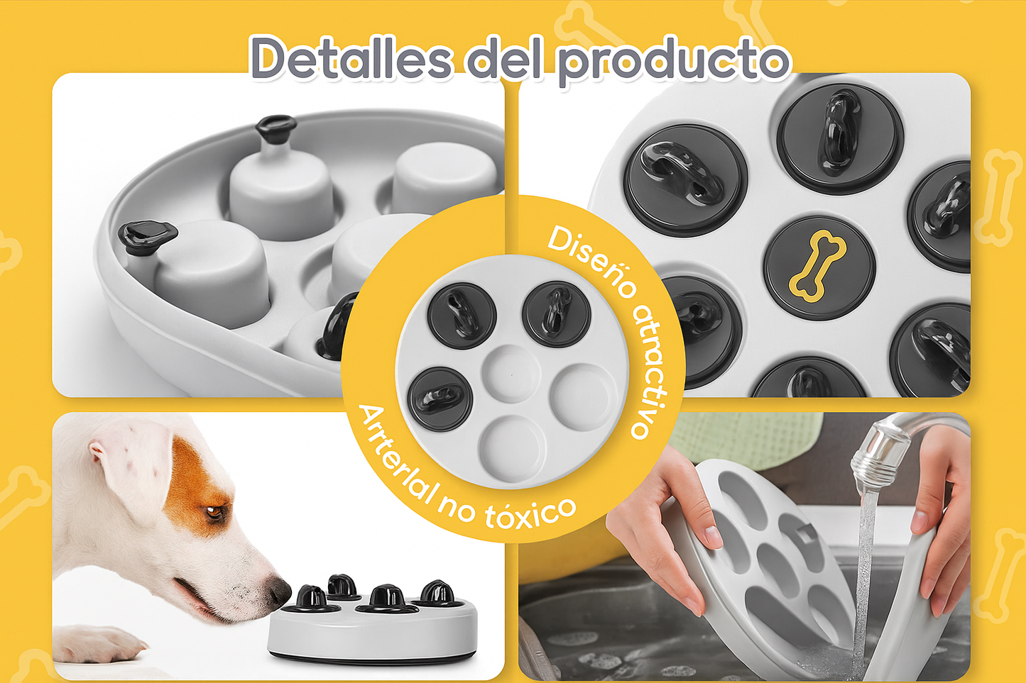 Juguete Interactivo Ecológico para Perros Nobleza, 🧠🐶 Comedero interactivo tipo Slow Feeder