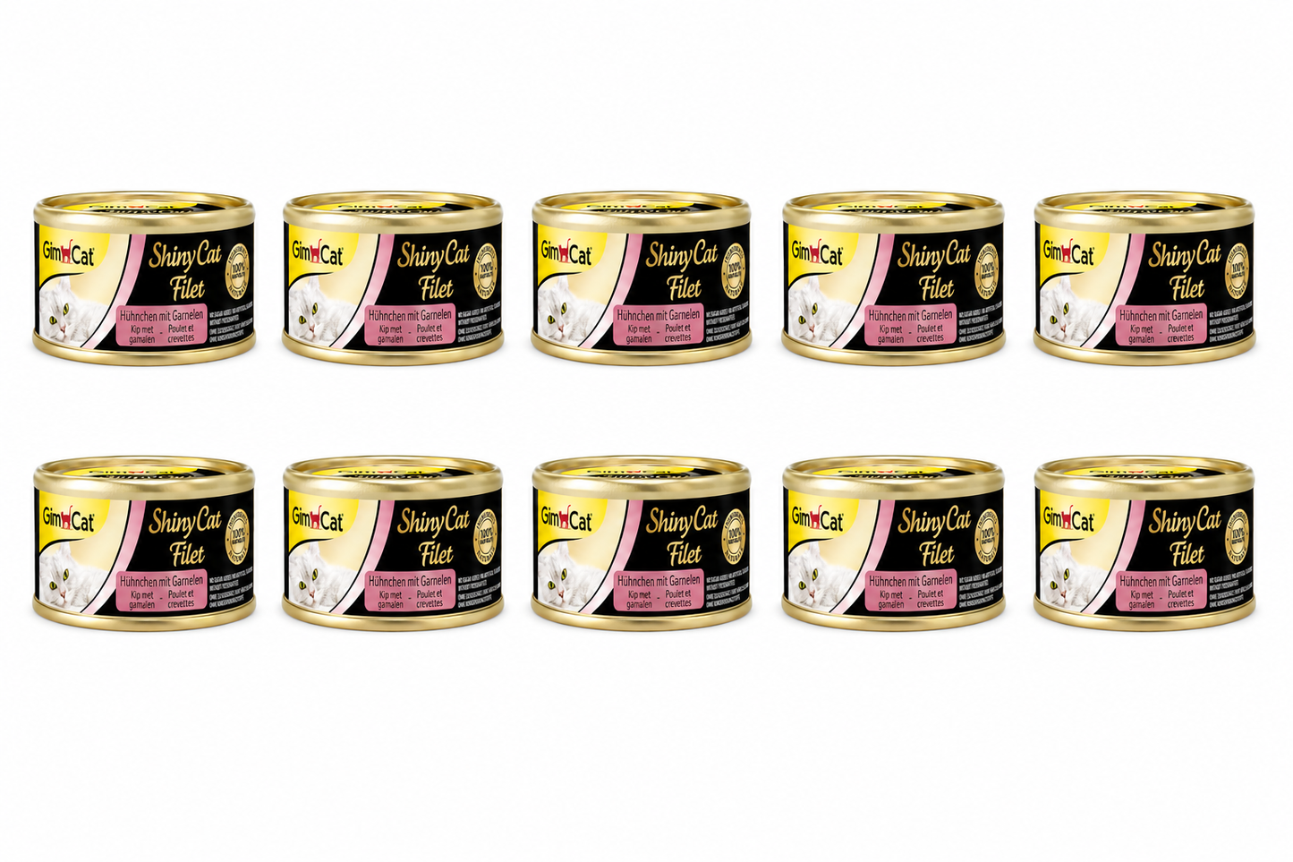 🐱 GimCat ShinyCat Filet – Pollo con Gambas 70 g