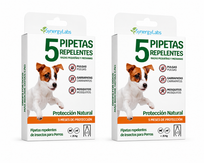 🟢 Pipetas Repelentes SynergyLabs – Protección Natural para Razas Pequeñas y Medianas