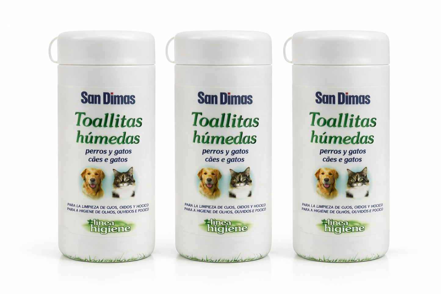 San Dimas 50 unidades Toallitas Húmedas para Perros y Gatos – Higiene rápida y suave para tu Peludo