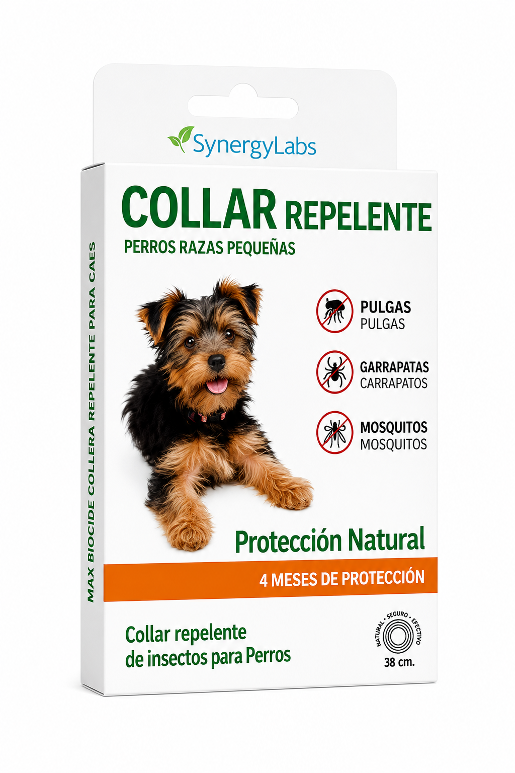 🟢 Collar Repelente para Perros Pequeños – Protección Natural Premium