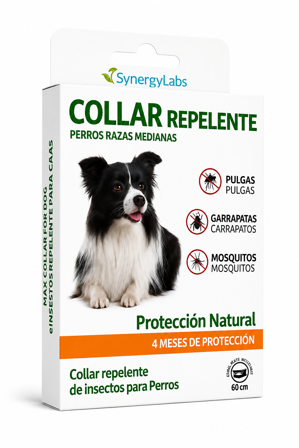 🟢 Collar Repelente para Perros Medianos – Protección Natural Premium