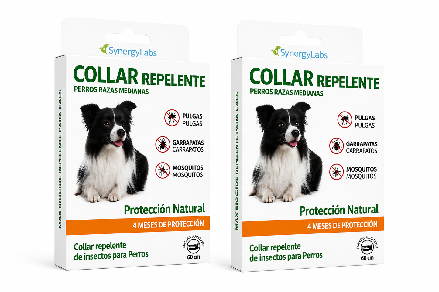 🟢 Collar Repelente para Perros Medianos – Protección Natural Premium