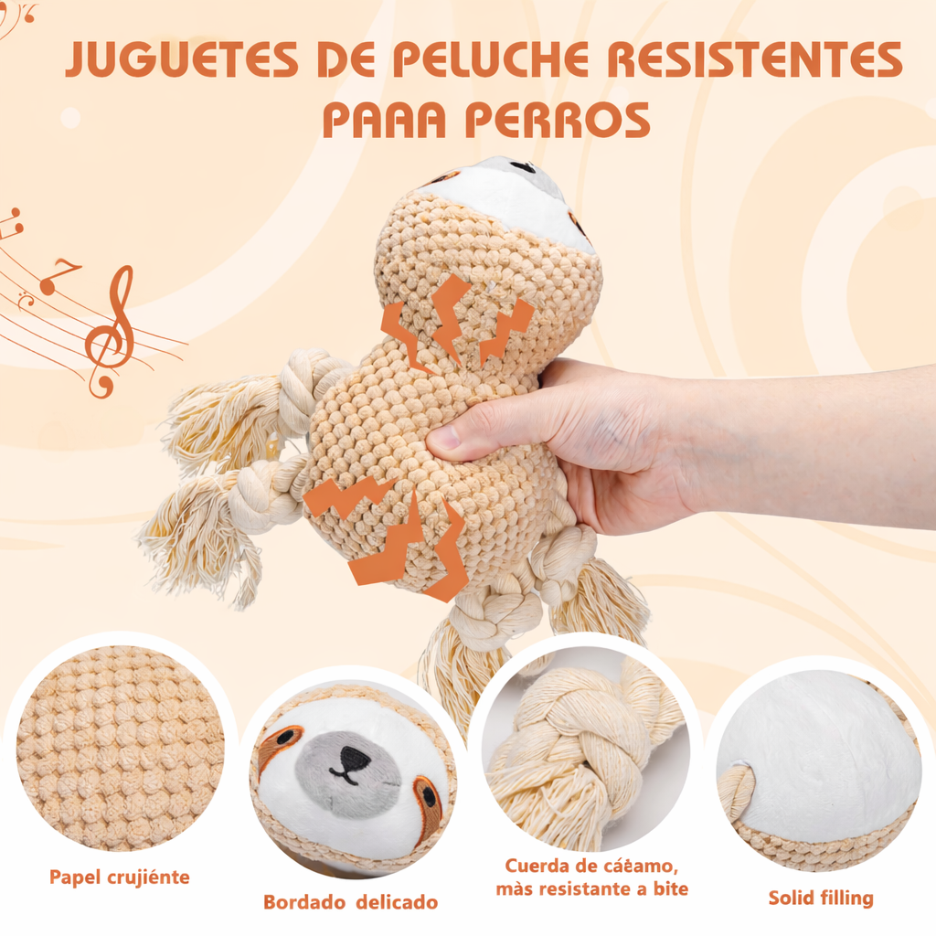🐶🧸 Juguete Interactivo de Cuerda para Perros 🧸🐶