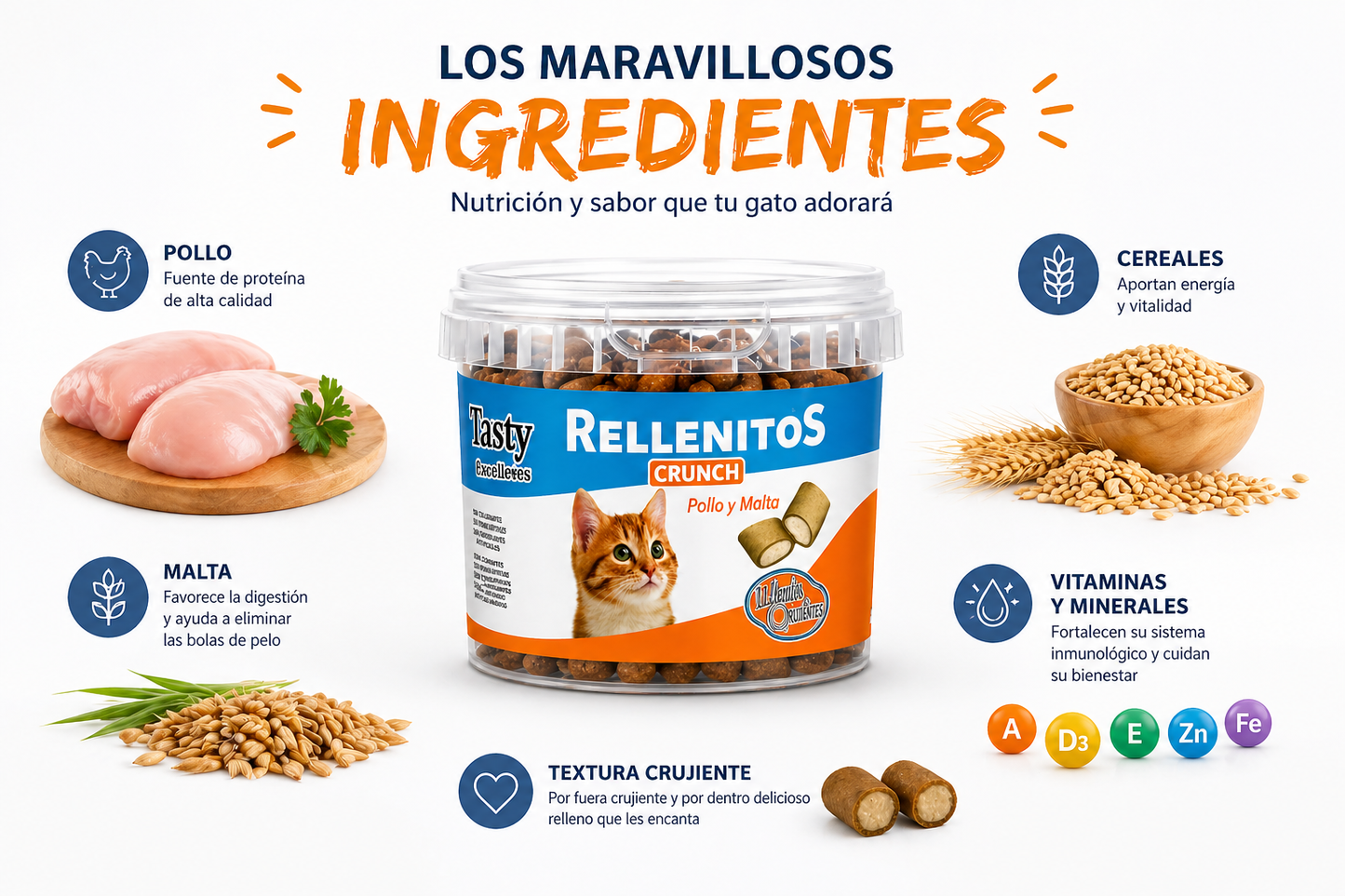 🍗 Rellenitos Crunch – Pollo y Malta