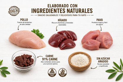 🐔 Mister Cat – Natural Snack Steaks Pollo e Hígado