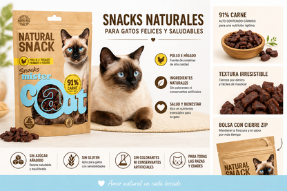 🐔 Mister Cat – Natural Snack Steaks Pollo e Hígado