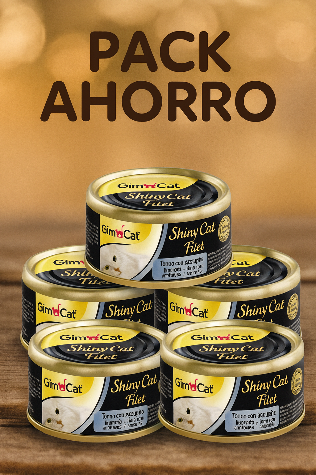 😻GimCat ShinyCat Filet – Atún con Anchoas (70 g)