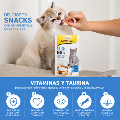 🐾 GimCat Milk Bits – Snacks con lo mejor de la leche 🥛