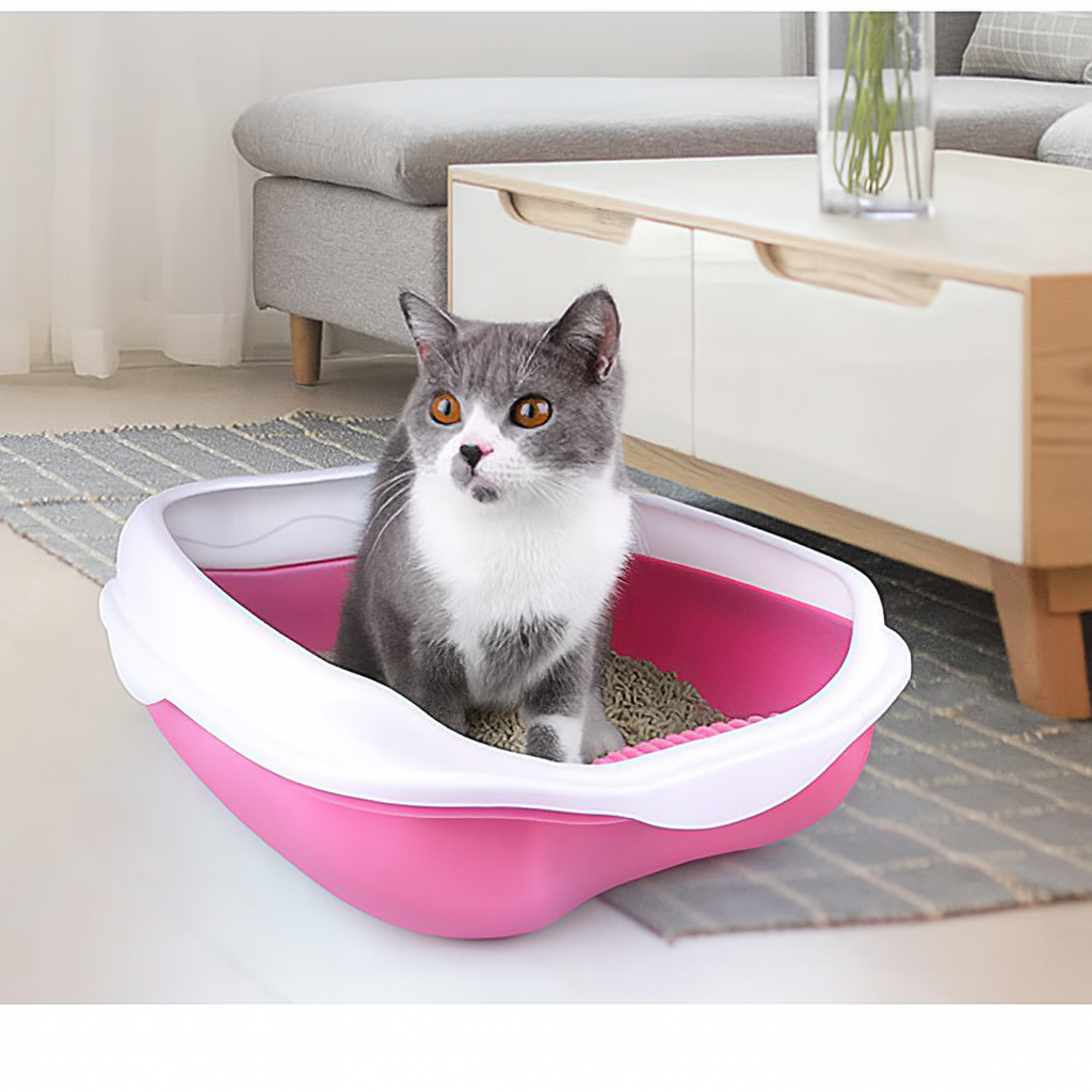 Arenero Grande Semicerrado para Gatos con Control de Olores😻