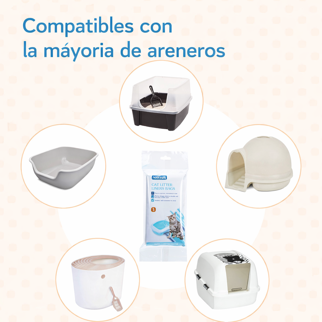 🐾 Nobleza – Bolsas para Arenero de Gato (12 unidades)