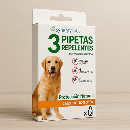 5 Pipetas Repelentes SynergyLabs (Perros Razas Grandes)