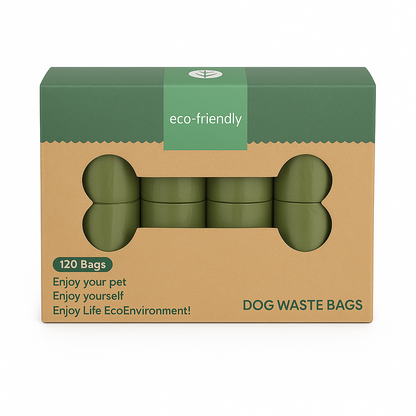 Bolsas Biodegradables y Ecológicas para Desechos de Mascotas+dispensador