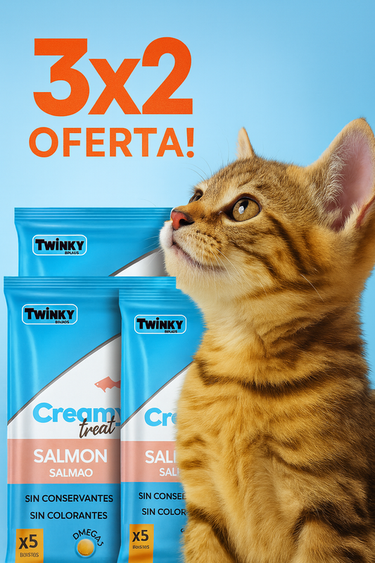🐱 Twinky Creamy Treat – Sabor Salmón Omega 3