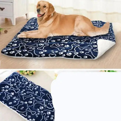 Alfombrilla gruesa de coral fleece para cama o transportín