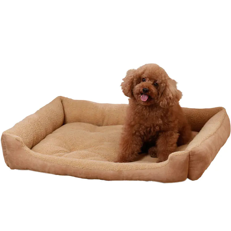 Cama de lujo🐾❤ para Mascotas – Estilo Teddy para Golden Retrievers y Más 🐶🏠
