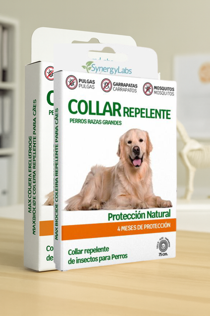 🟢 Collar Repelente para Perros razas grandes – Protección Natural Premium