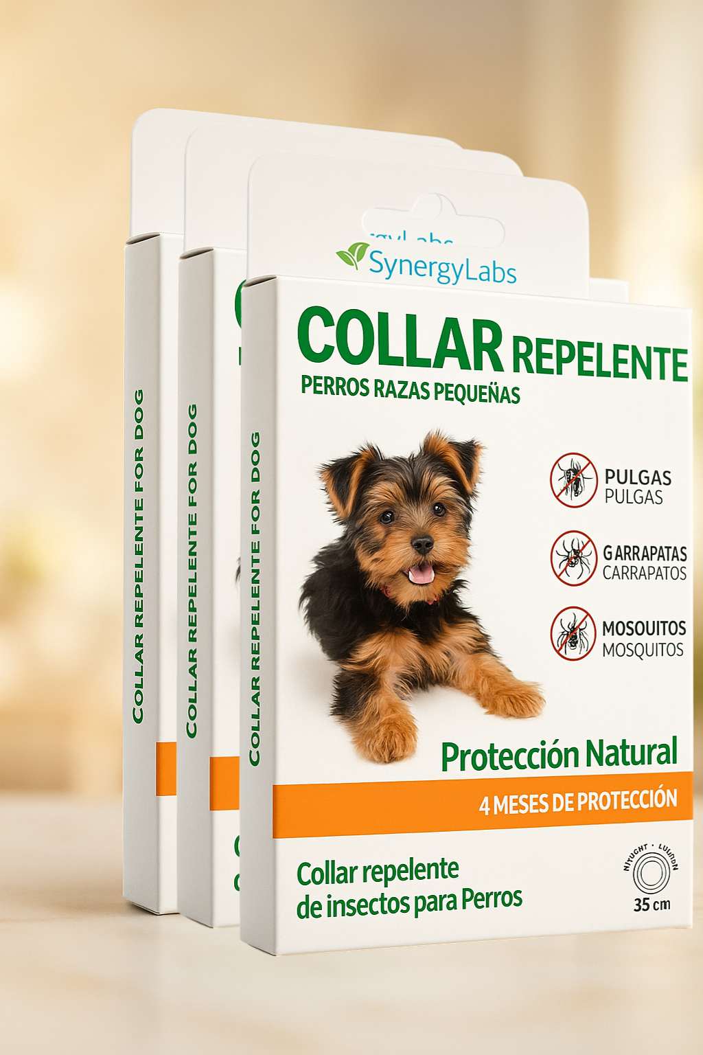 🟢 Collar Repelente para Perros Pequeños – Protección Natural Premium