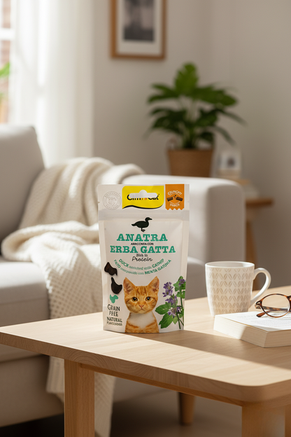 😻 Snack crujiente de pato enriquecido con menta + Catnip 😺✨