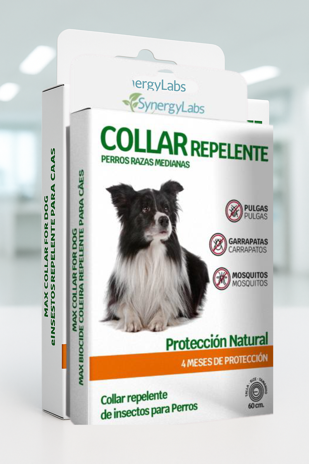 🟢 Collar Repelente para Perros Medianos – Protección Natural Premium