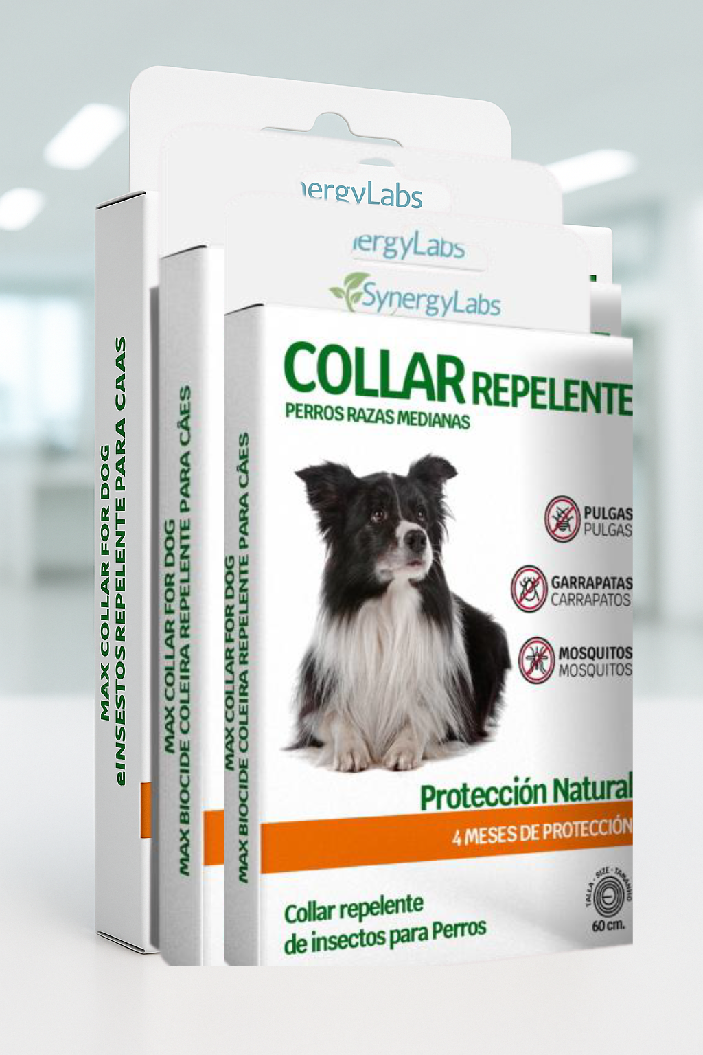 🟢 Collar Repelente para Perros Medianos – Protección Natural Premium