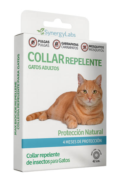 🟢 Collar Repelente para Gatos Adultos – Protección Natural Premium