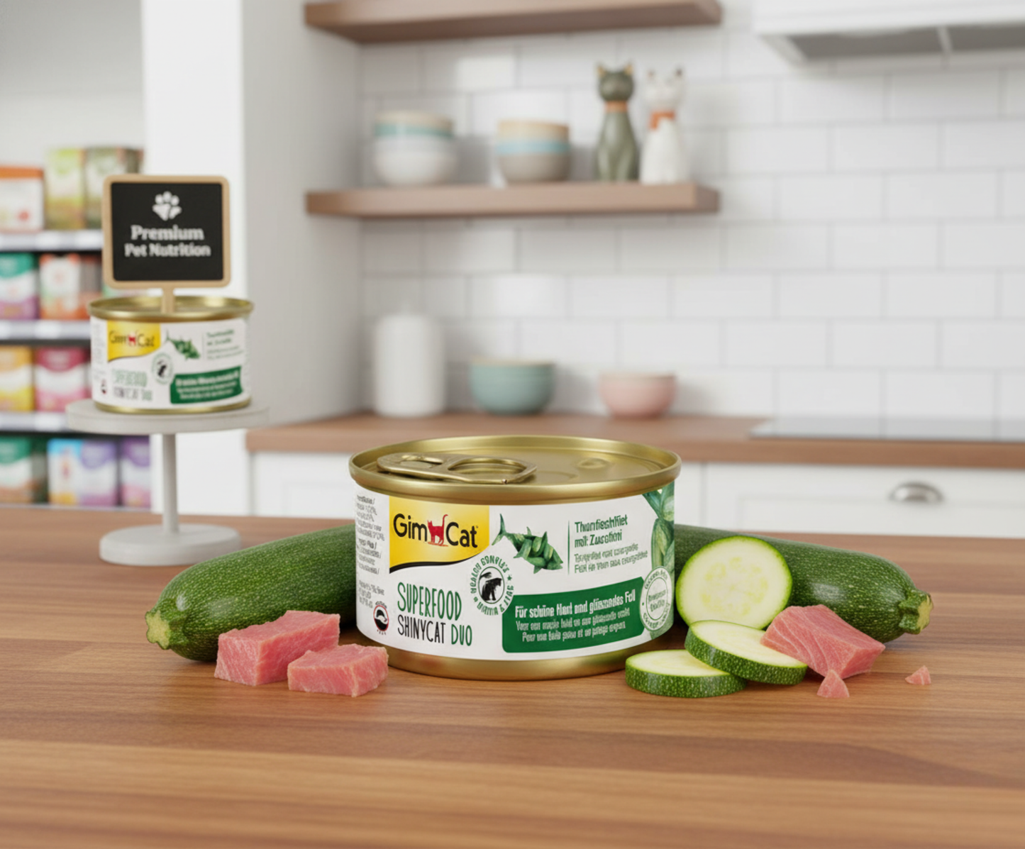 🐟 GimCat ShinyCat Duo – Atún y Calabacín (70 g)
