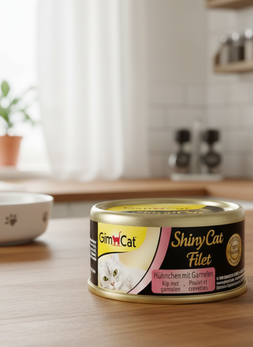 🐱 GimCat ShinyCat Filet – Pollo con Gambas 70 g