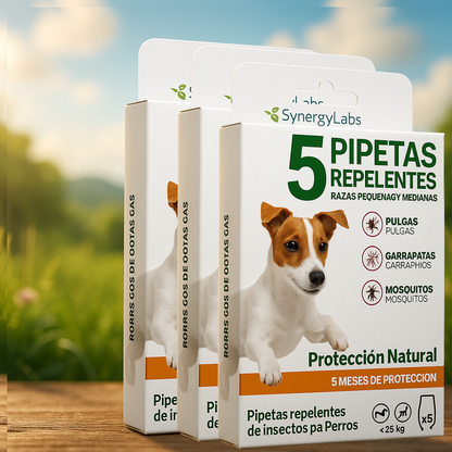 ⭐ Pipetas Repelentes SynergyLabs – Protección Natural para Razas Pequeñas y Medianas