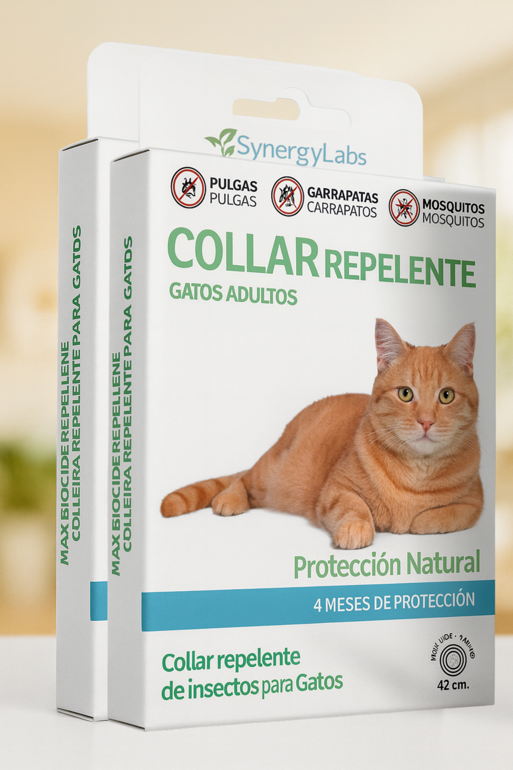 🟢 Collar Repelente para Gatos Adultos – Protección Natural Premium
