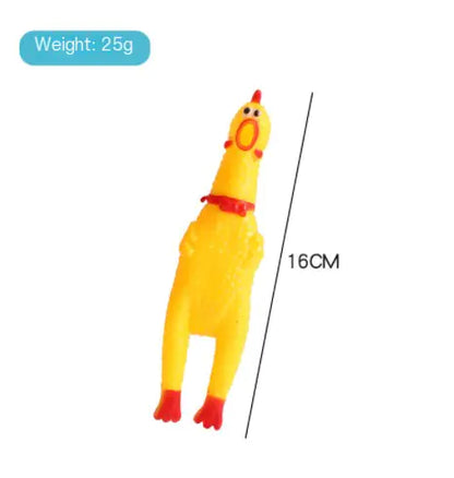 Juguete creativo de pollo con sonido para perros, ideal para el desgaste dental.