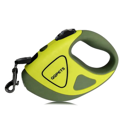 ✨ Correa Retráctil Automática con Luz LED y Cuerda de Fibra – Paseos Brillantes y Seguros 🐶🌙