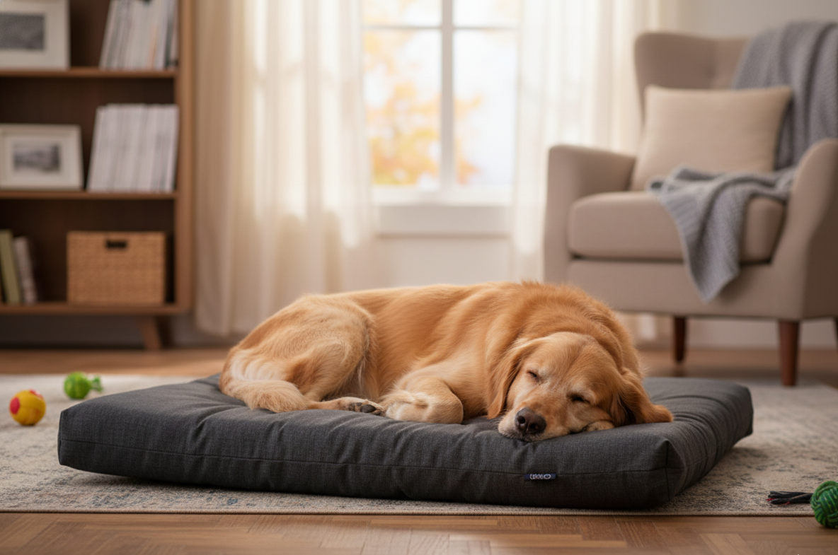 Colchoneta talla grande 95x75 Edgar Sand comodidad y bienestar en formato XL + Comedero Nobleza Gratis