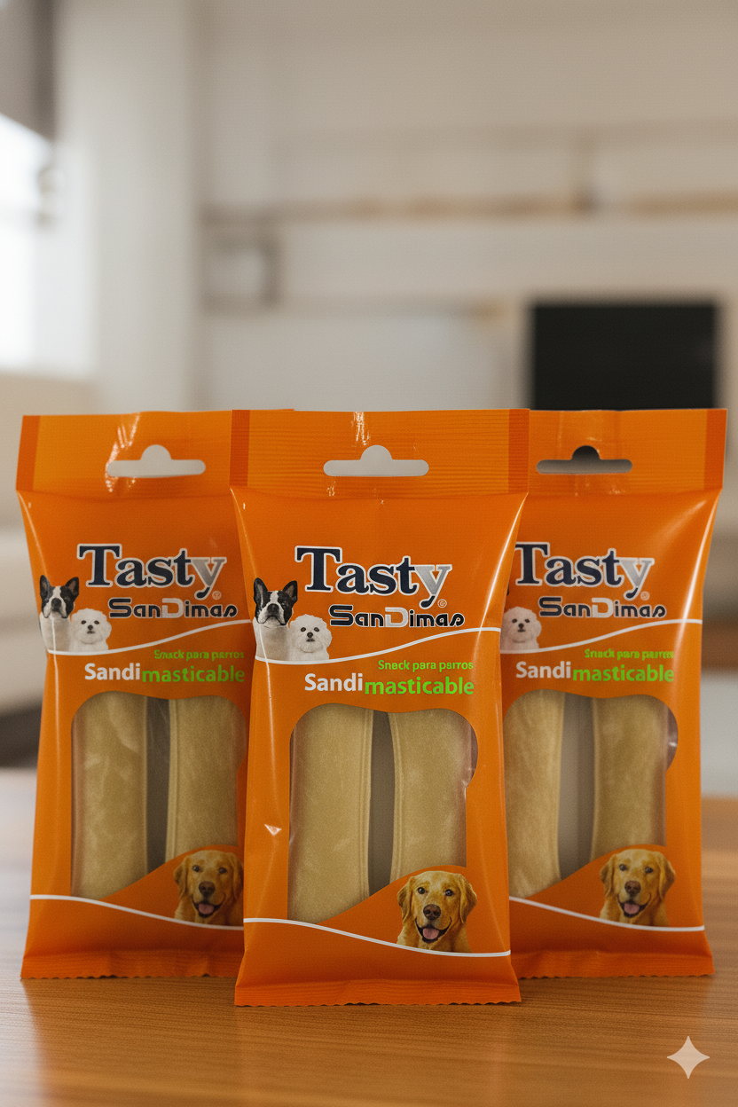 🐾 Hueso Vacuno Prensado 11 cm (Pack x2)snack natural!
